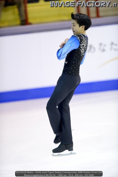 2013-03-02 Milano - World Junior Figure Skating Championships 3096 Shotaro Omori USA.jpg